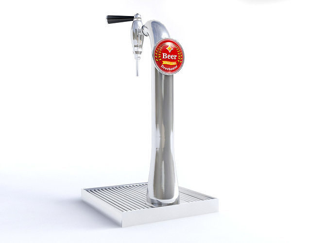 Bar beer tap  Low-poly 3D model