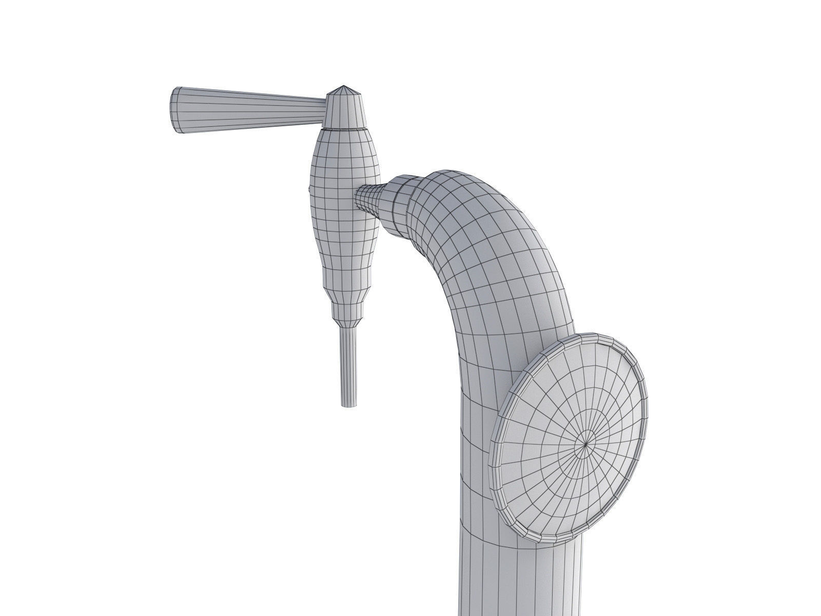 Bar beer tap  Low-poly 3D model_5