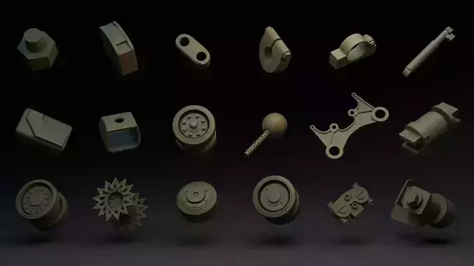 M4A3E8 Sherman Tank Kitbash Pieces