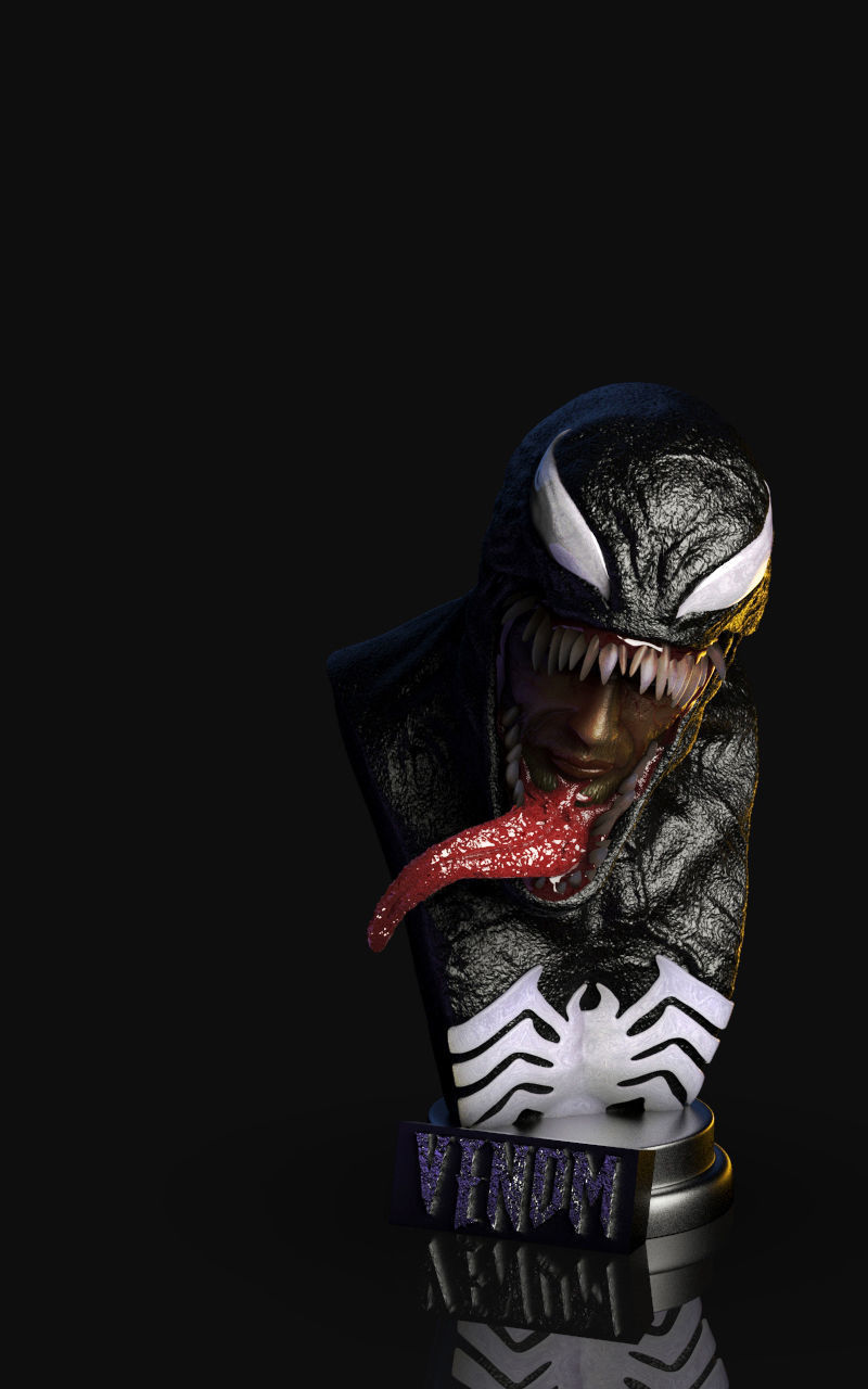  venom bust fan art 3D print model_1