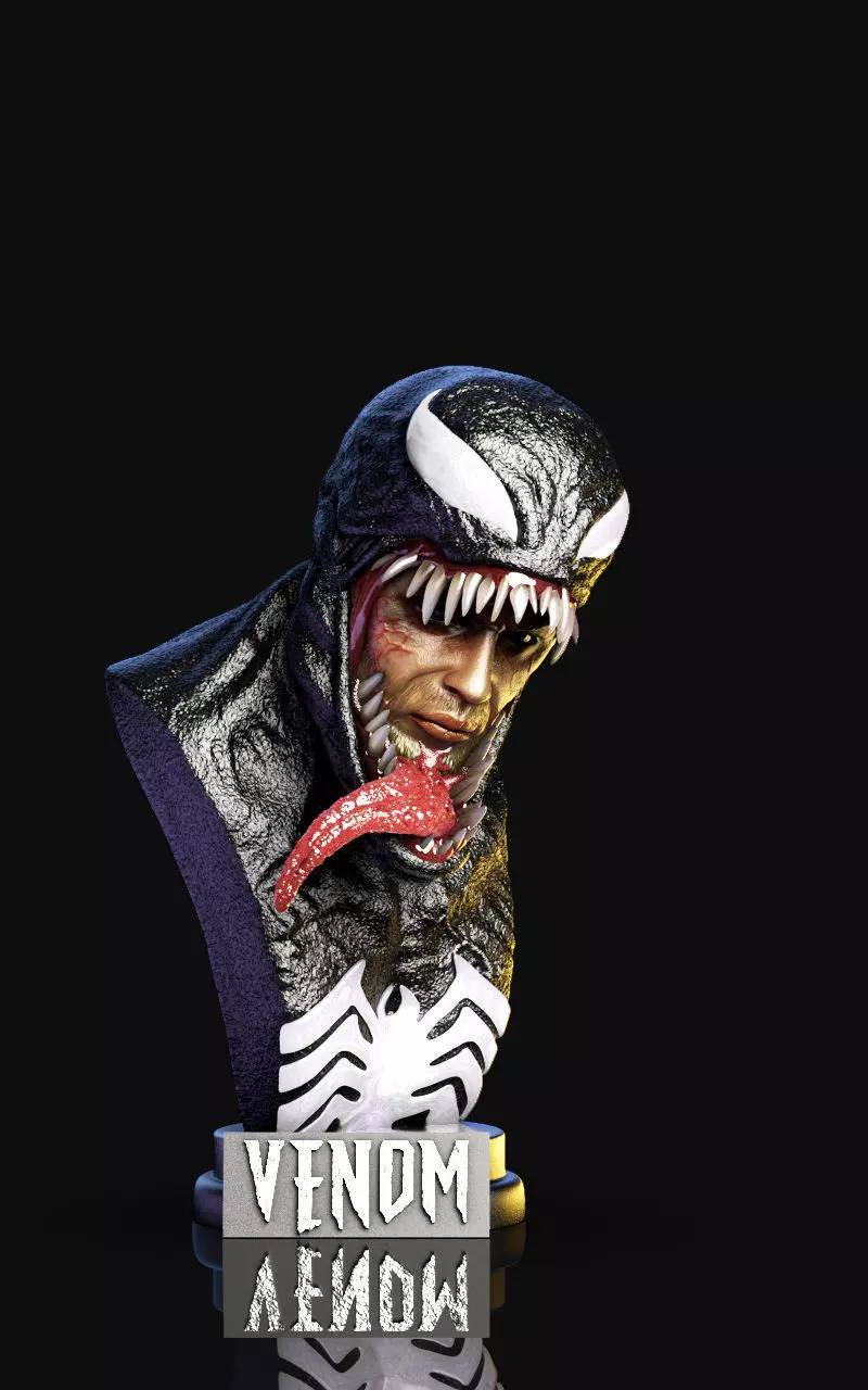  venom bust fan art 3D print model_0