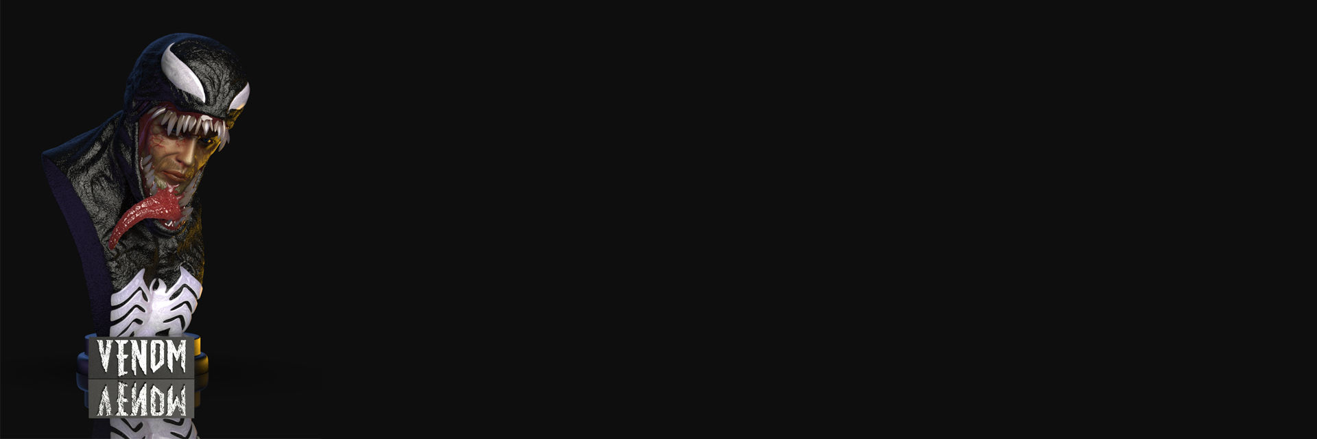  venom bust fan art 3D print model_8