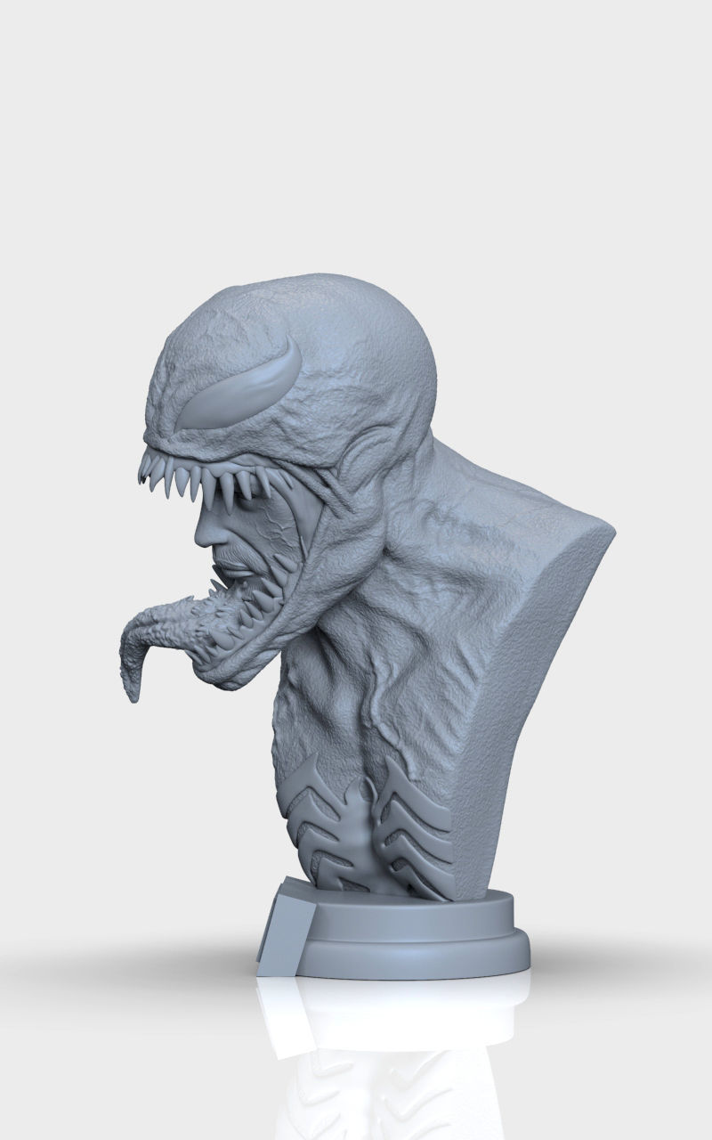  venom bust fan art 3D print model_3