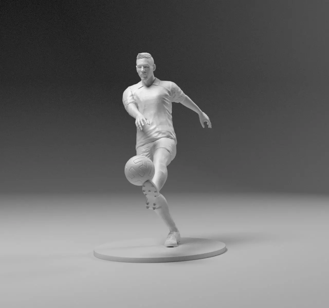 Footballer 03 Footstrike 08 Stl 3D print model_0