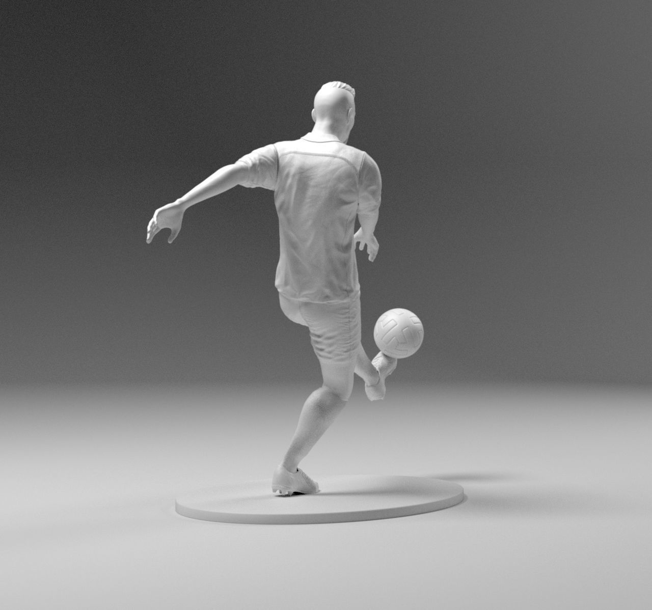 Footballer 03 Footstrike 08 Stl 3D print model_4