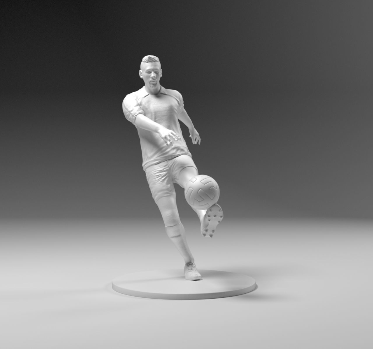 Footballer 03 Footstrike 08 Stl 3D print model_1