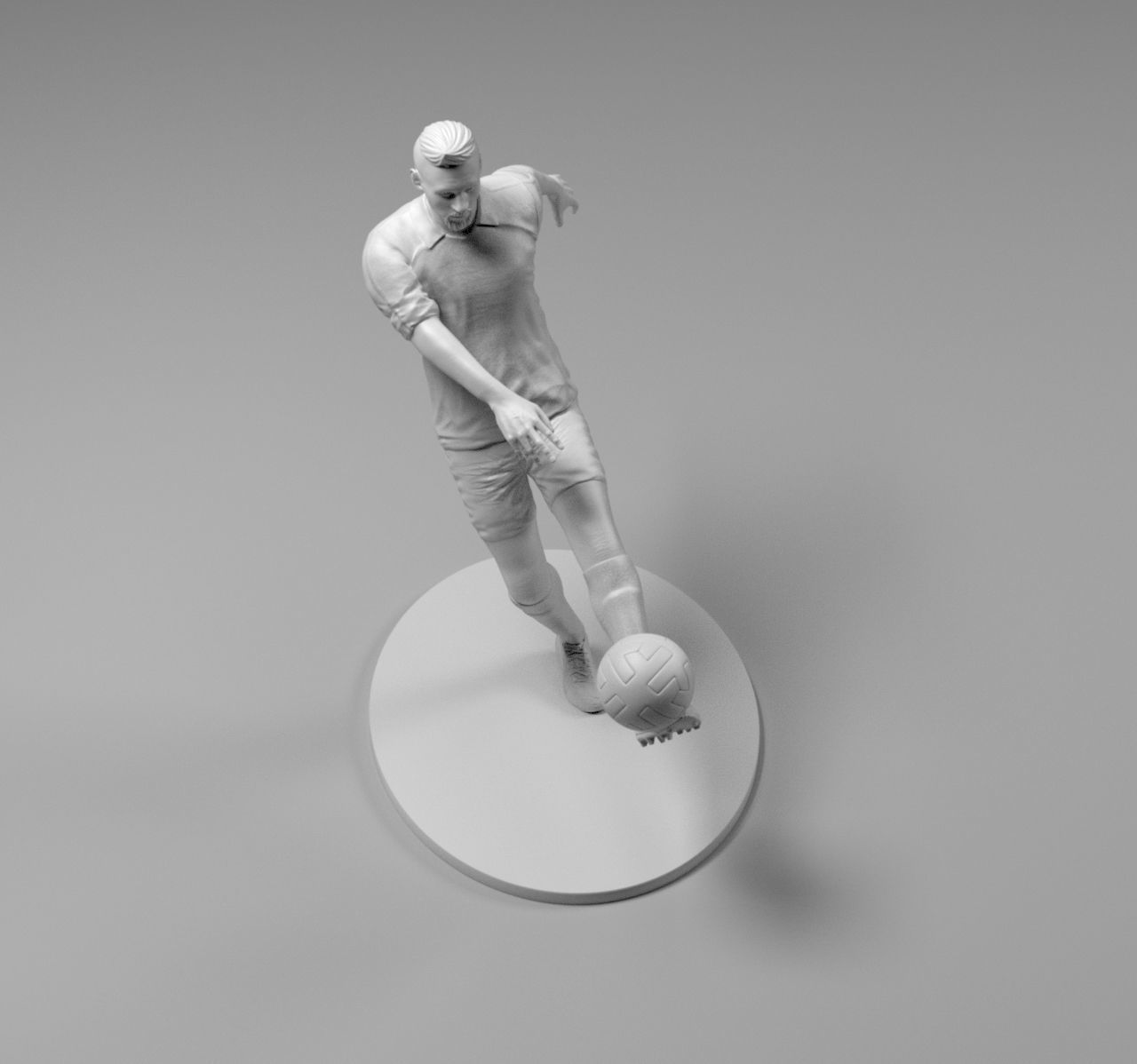 Footballer 03 Footstrike 08 Stl 3D print model_6