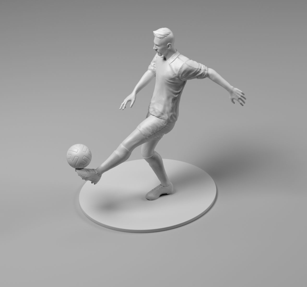 Footballer 03 Footstrike 08 Stl 3D print model_7