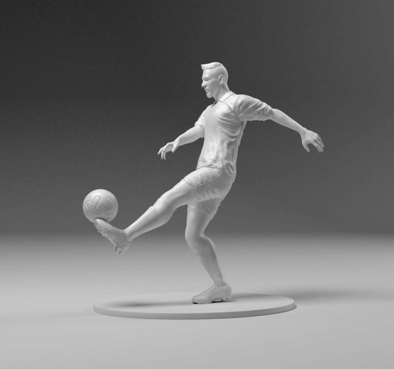 Footballer 03 Footstrike 08 Stl 3D print model_2