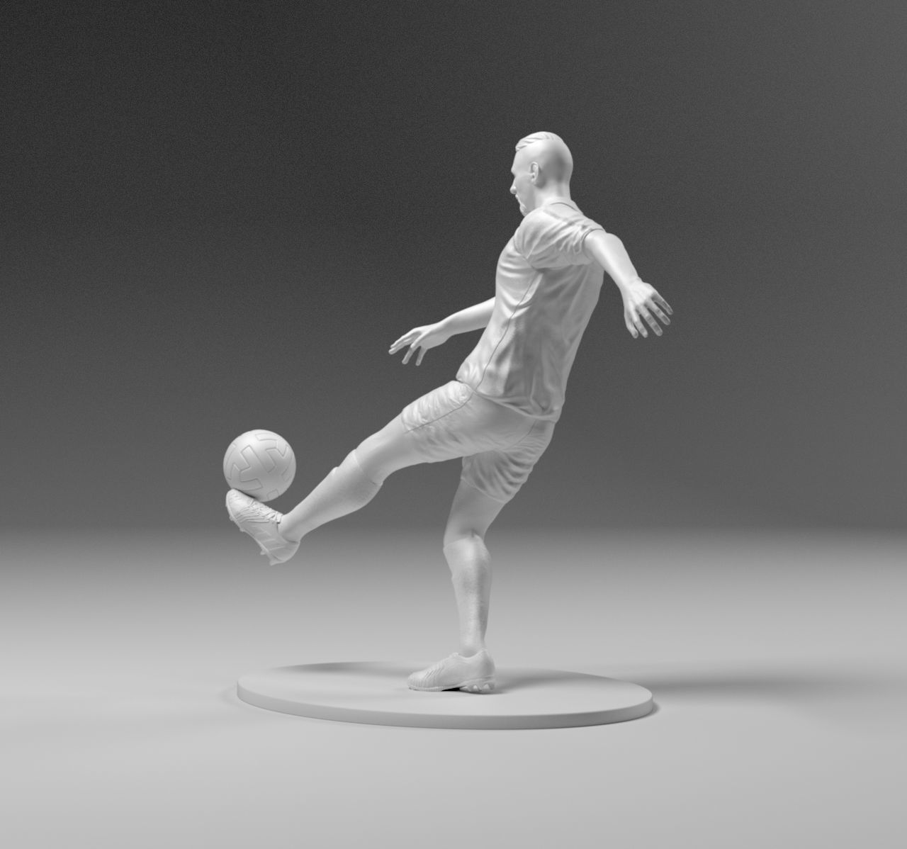 Footballer 03 Footstrike 08 Stl 3D print model_3