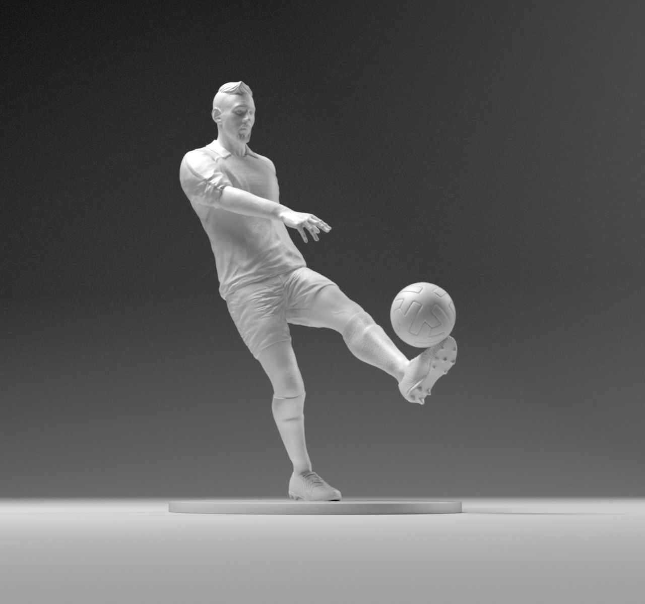 Footballer 03 Footstrike 08 Stl 3D print model_5