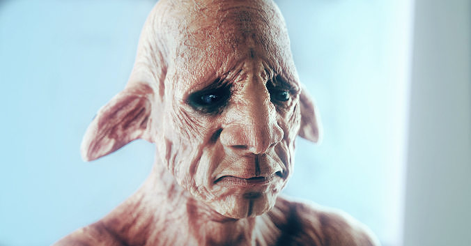 SAD ELF Character Bust  3D model