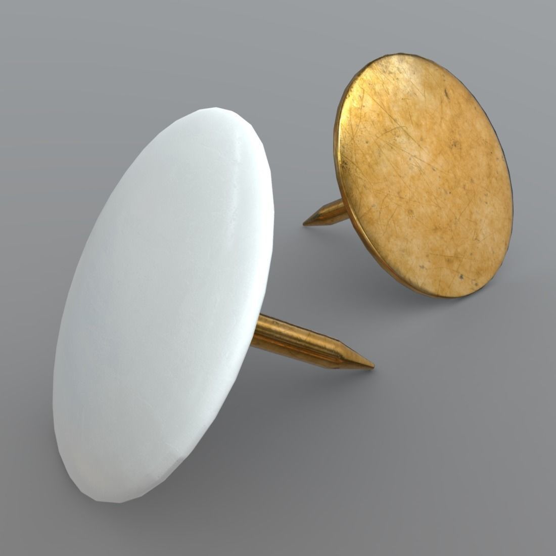 Thumb Tack 2 Low-poly 3D model_3