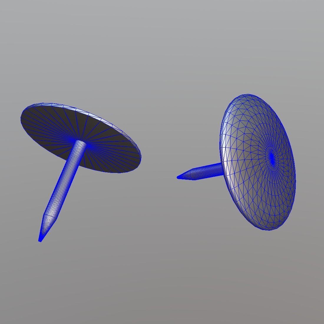 Thumb Tack 2 Low-poly 3D model_1