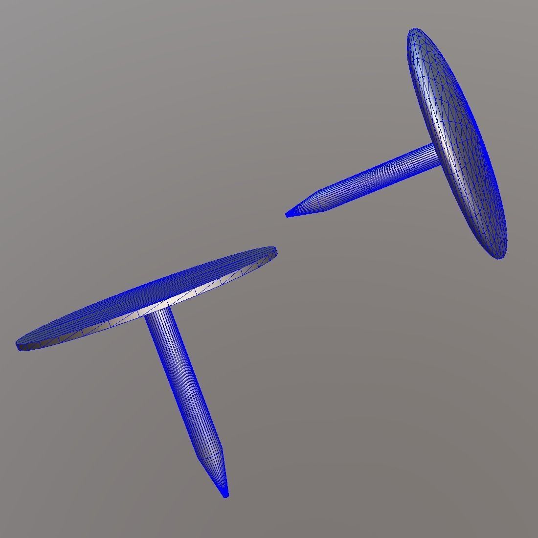 Thumb Tack 2 Low-poly 3D model_11