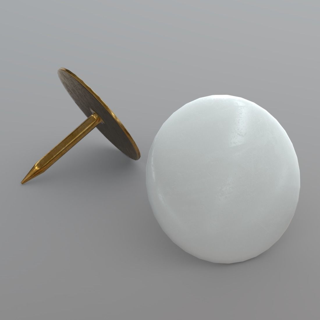 Thumb Tack 2 Low-poly 3D model_2