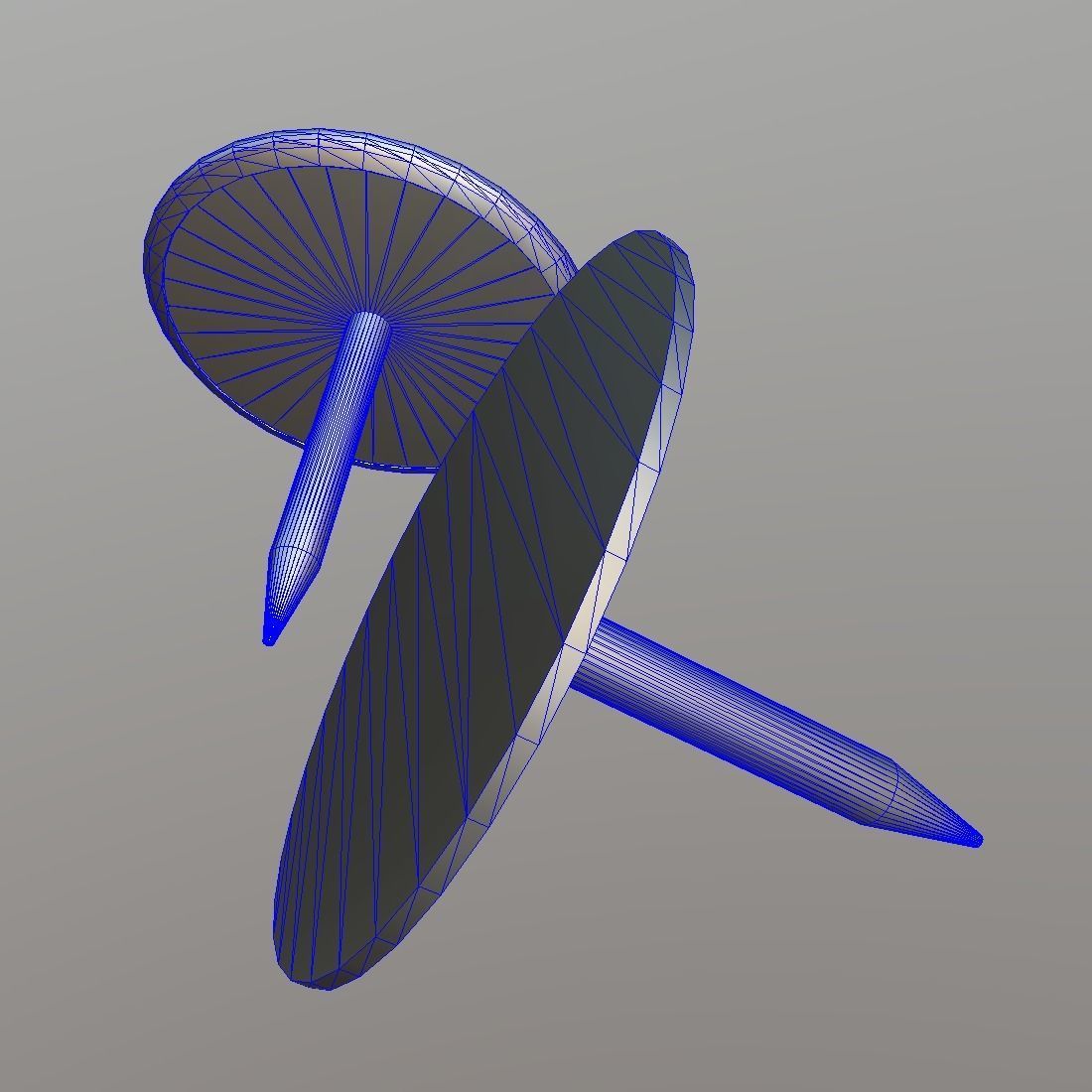 Thumb Tack 2 Low-poly 3D model_7