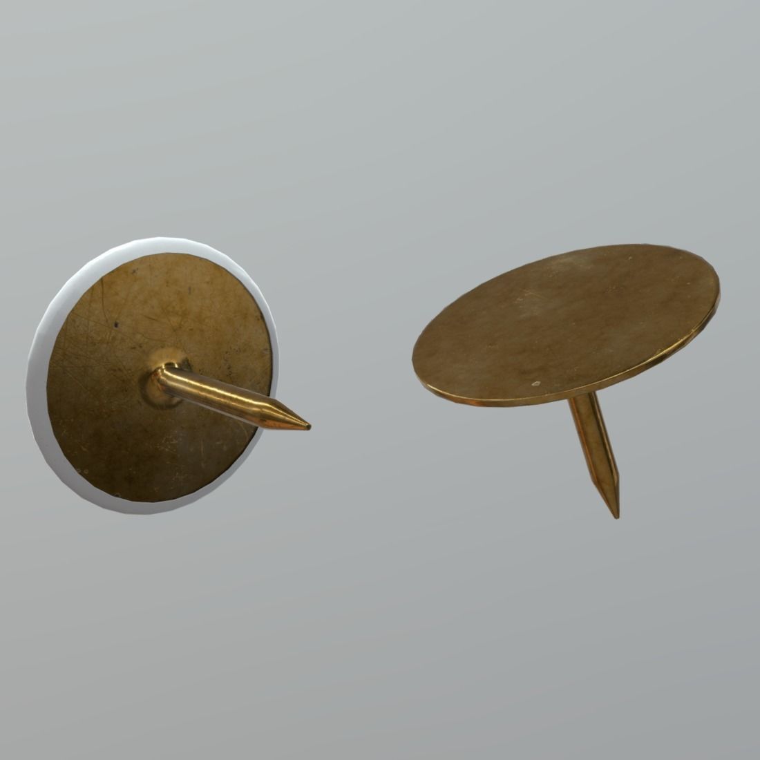 Thumb Tack 2 Low-poly 3D model_12