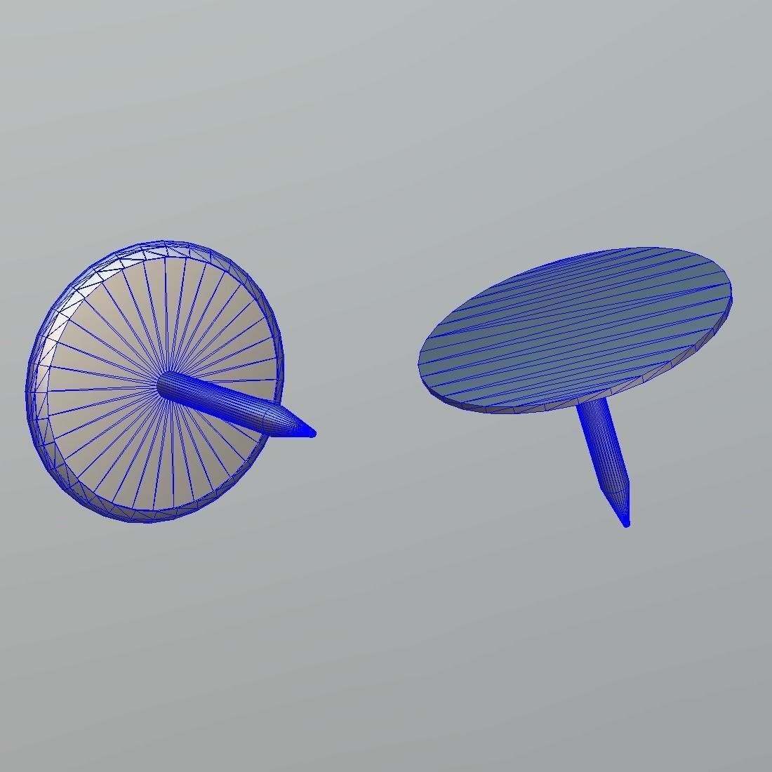Thumb Tack 2 Low-poly 3D model_13