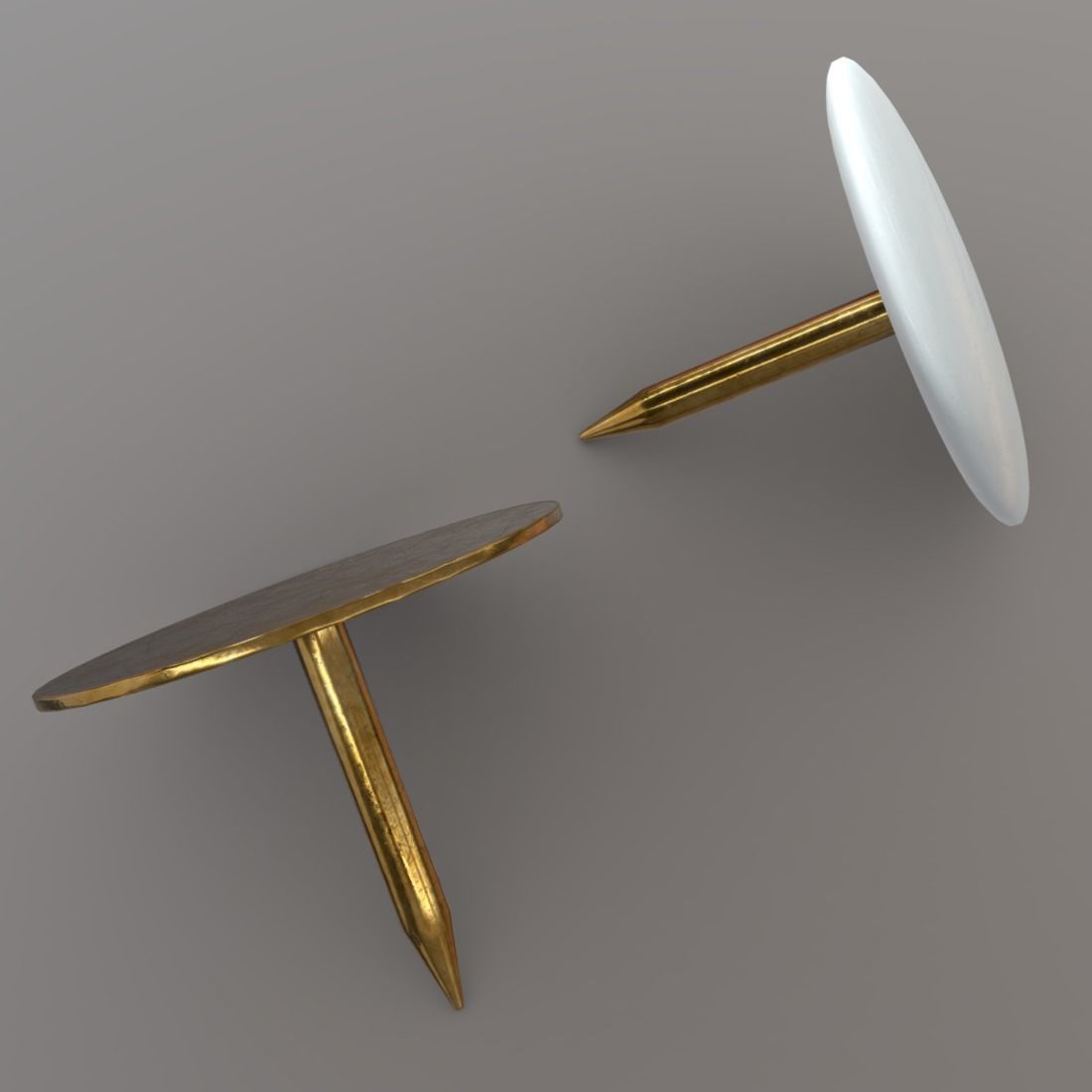 Thumb Tack 2 Low-poly 3D model_10