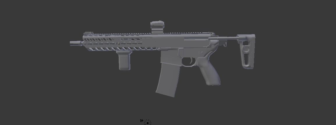 SIG MCX Carbine Low-poly 3D model_4