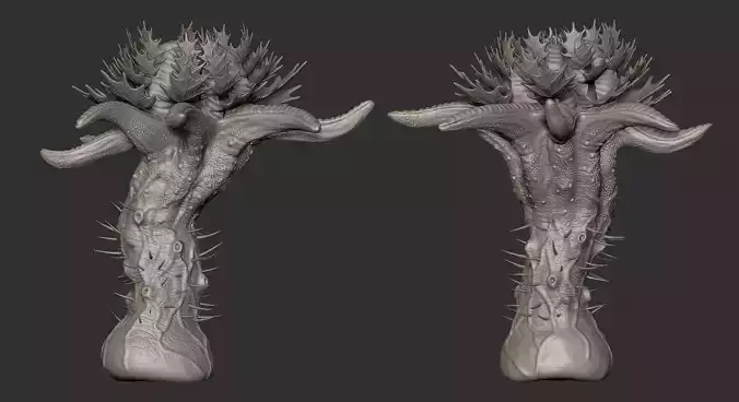 Alien Plant 01 Highpoly Model