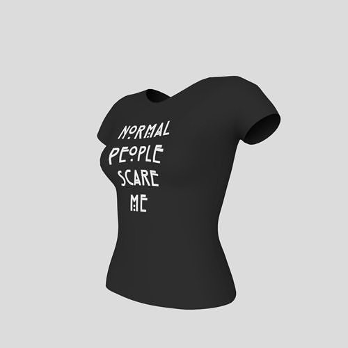 Women Fandom T-Shirts Low-poly 3D model