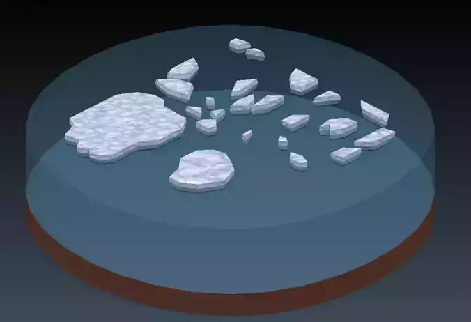 Frozen Islands Ice Pack Low-poly 3D model