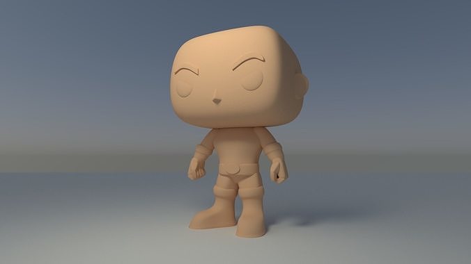 Custom Pop Bald Man Angry Figure 3D Print 3D print model