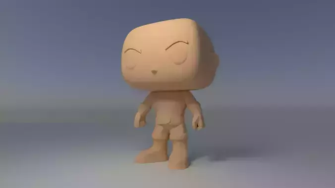 Custom Pop Bald Man Angry Figure 3D Print 3D print model