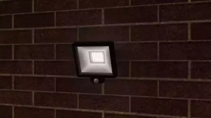 Wall Mounted Exterior Security Light 3D model