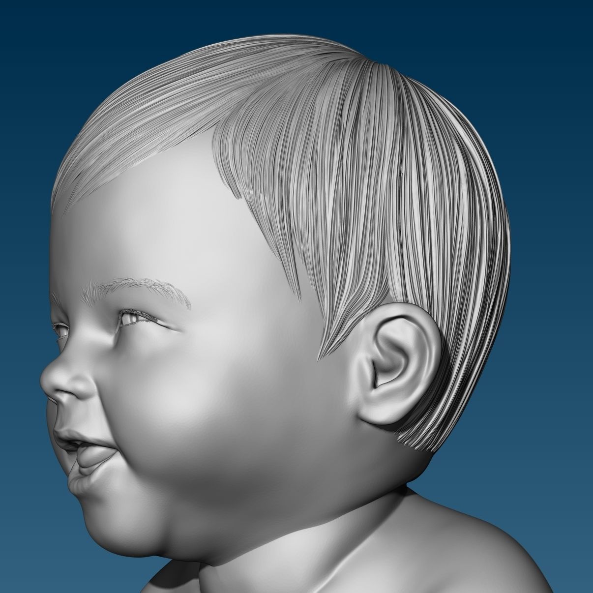 Baby at the potty HIGHPOLY 3D Print 3D print model_18