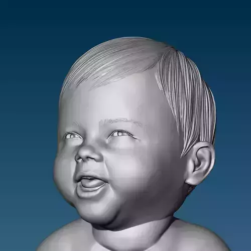 Baby at the potty HIGHPOLY 3D Print 3D print model