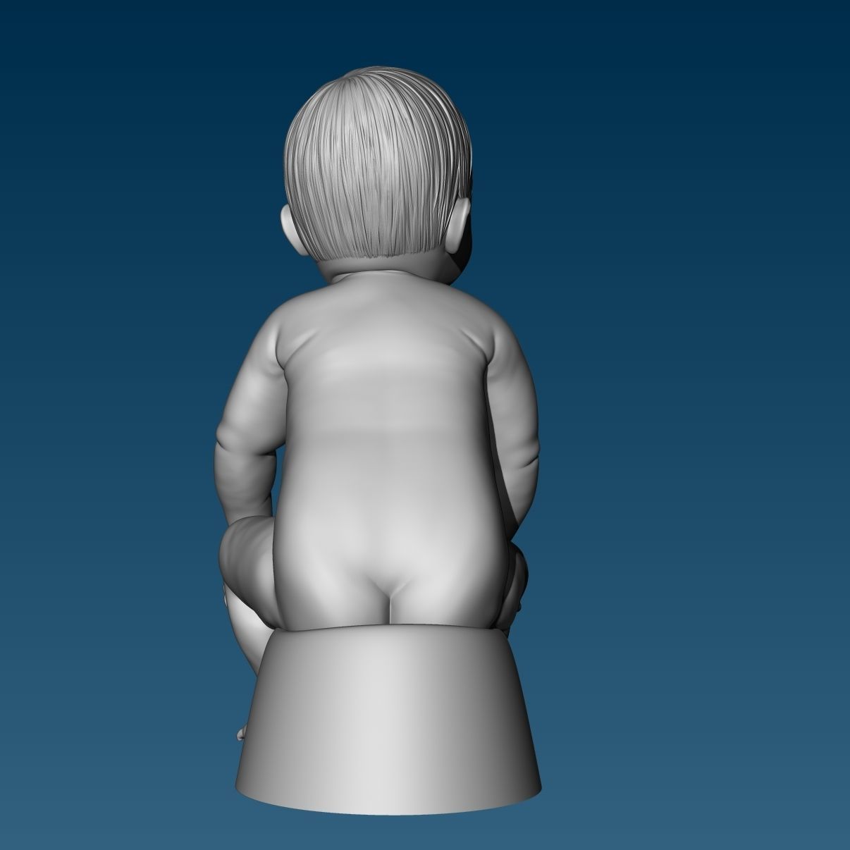 Baby at the potty HIGHPOLY 3D Print 3D print model_20