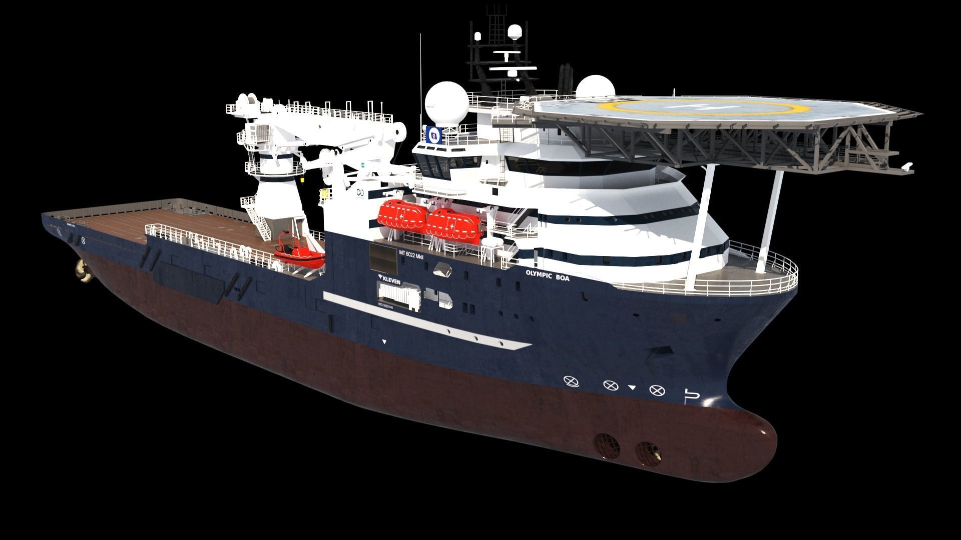 Subsea support and construction vessel 3D model_12