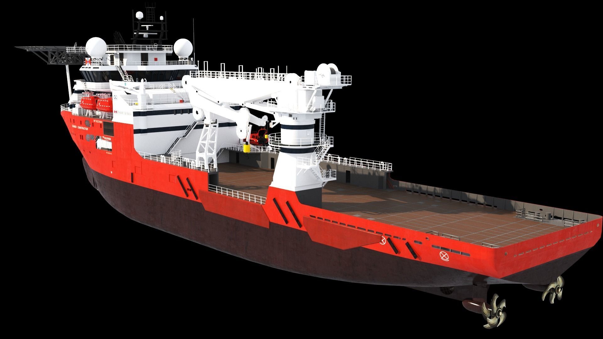 Subsea support and construction vessel 3D model_7