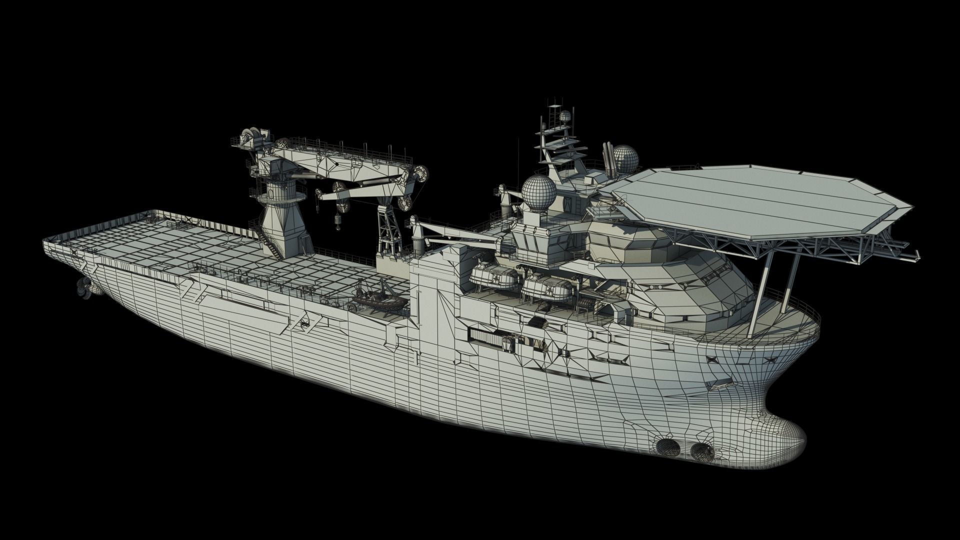 Subsea support and construction vessel 3D model_14