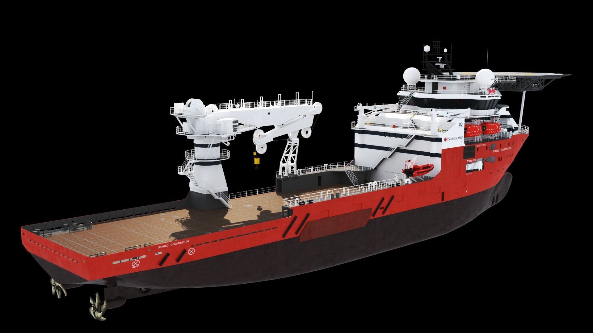 Subsea support and construction vessel 3D model_8