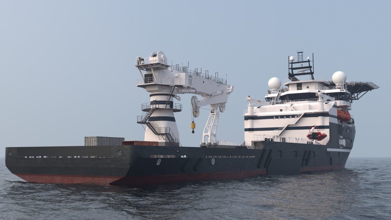 Subsea support and construction vessel 3D model_4