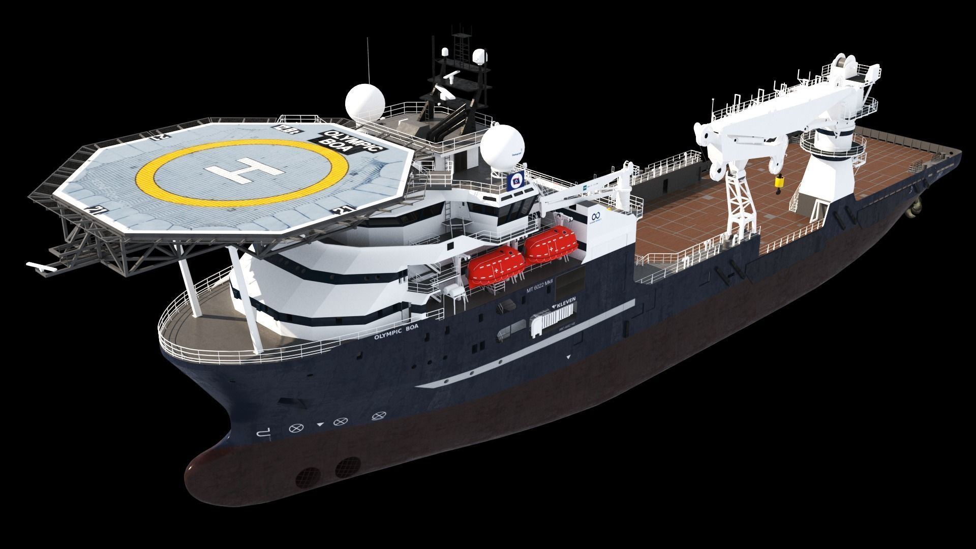 Subsea support and construction vessel 3D model_1