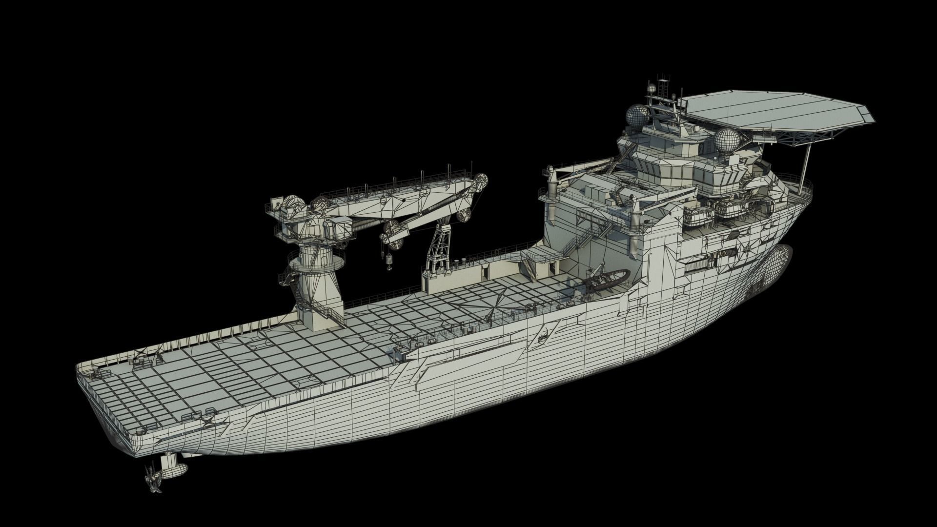Subsea support and construction vessel 3D model_15