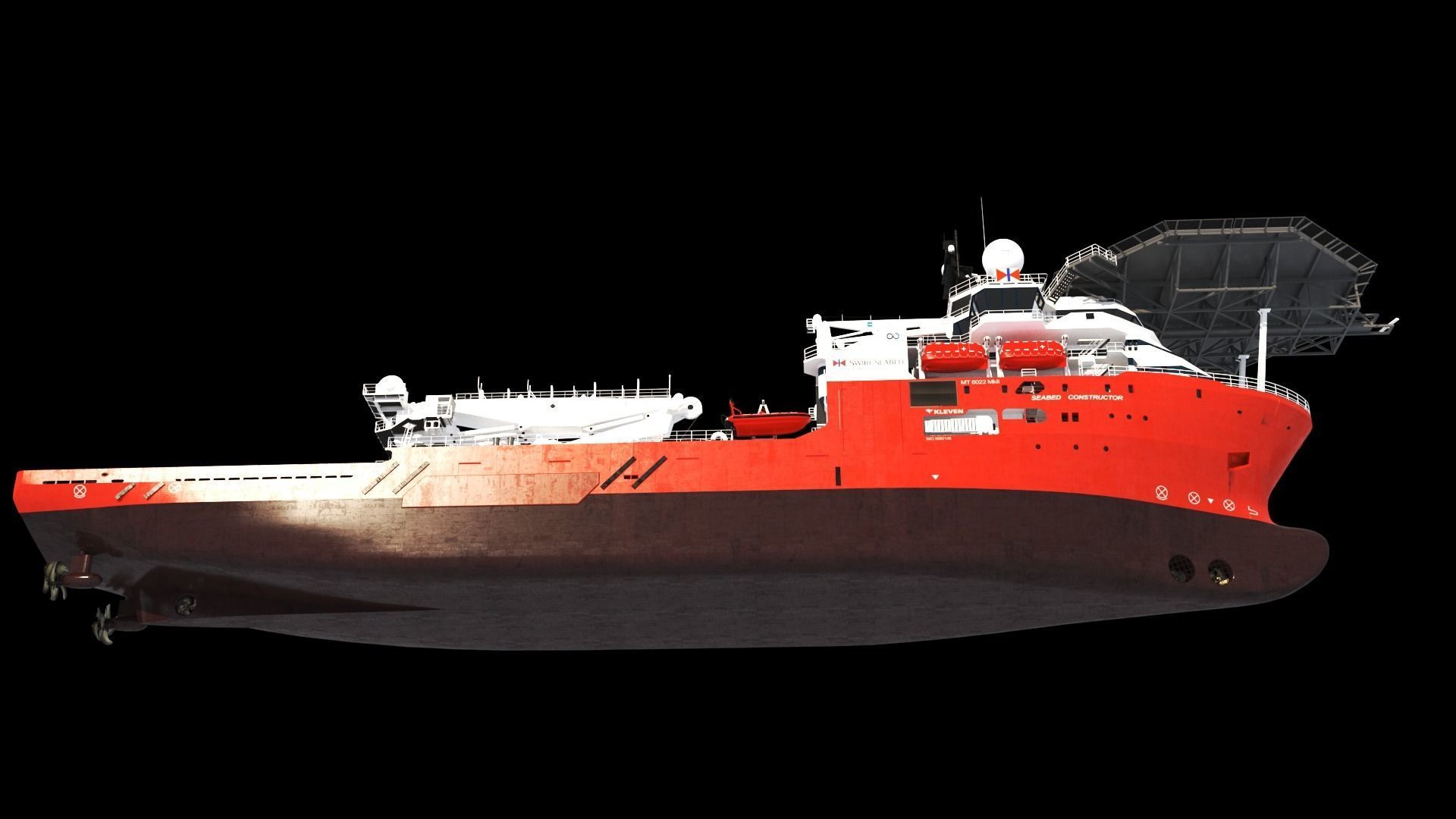 Subsea support and construction vessel 3D model_9
