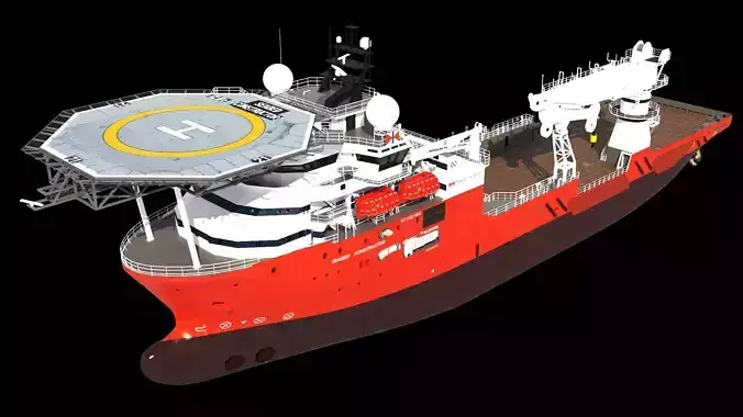 Subsea support and construction vessel 3D model