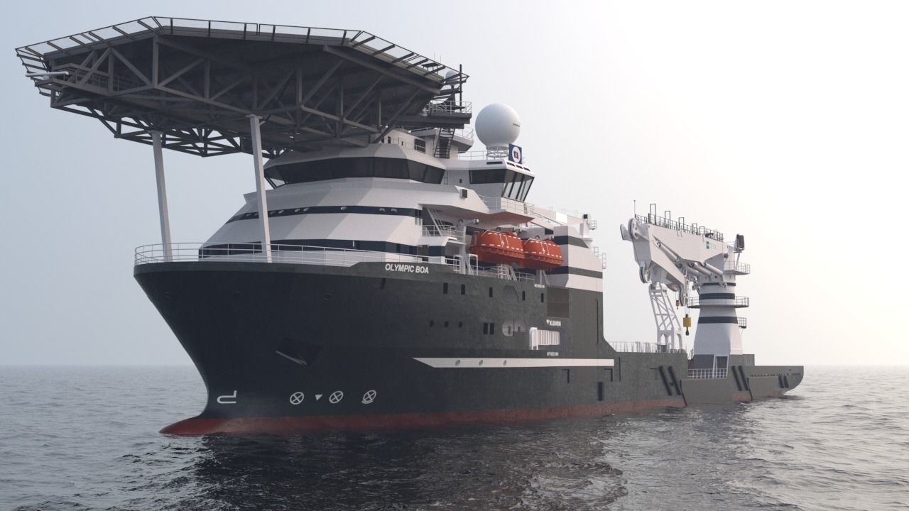 Subsea support and construction vessel 3D model_2