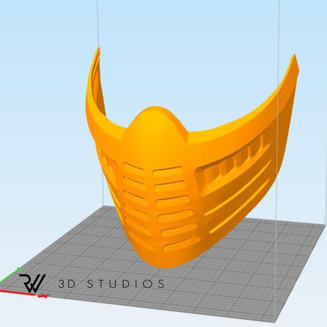 MK11 Sub-Zero Mask V2 - Klassic - STL File 3D print model_6