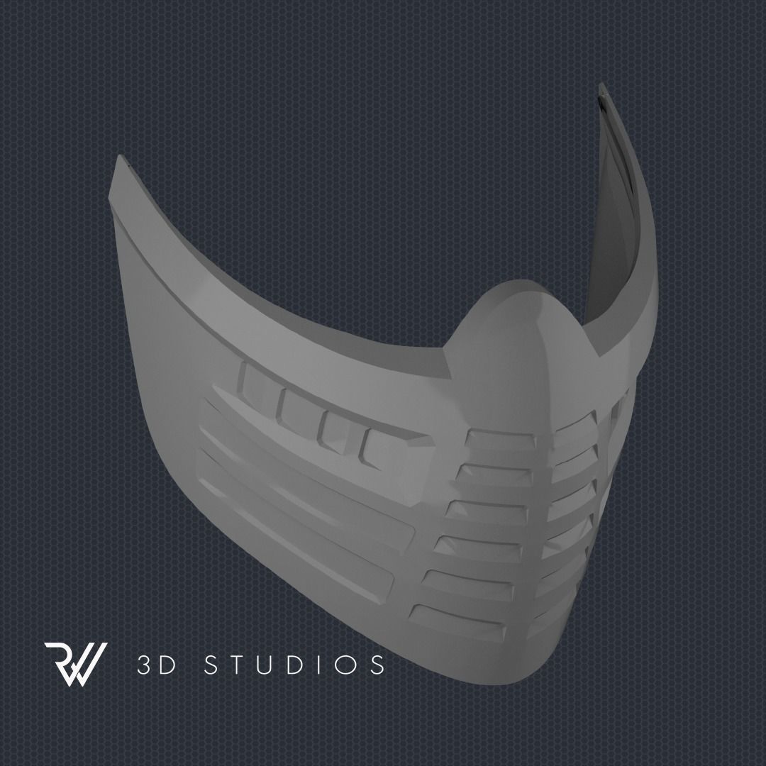 MK11 Sub-Zero Mask V2 - Klassic - STL File 3D print model_4