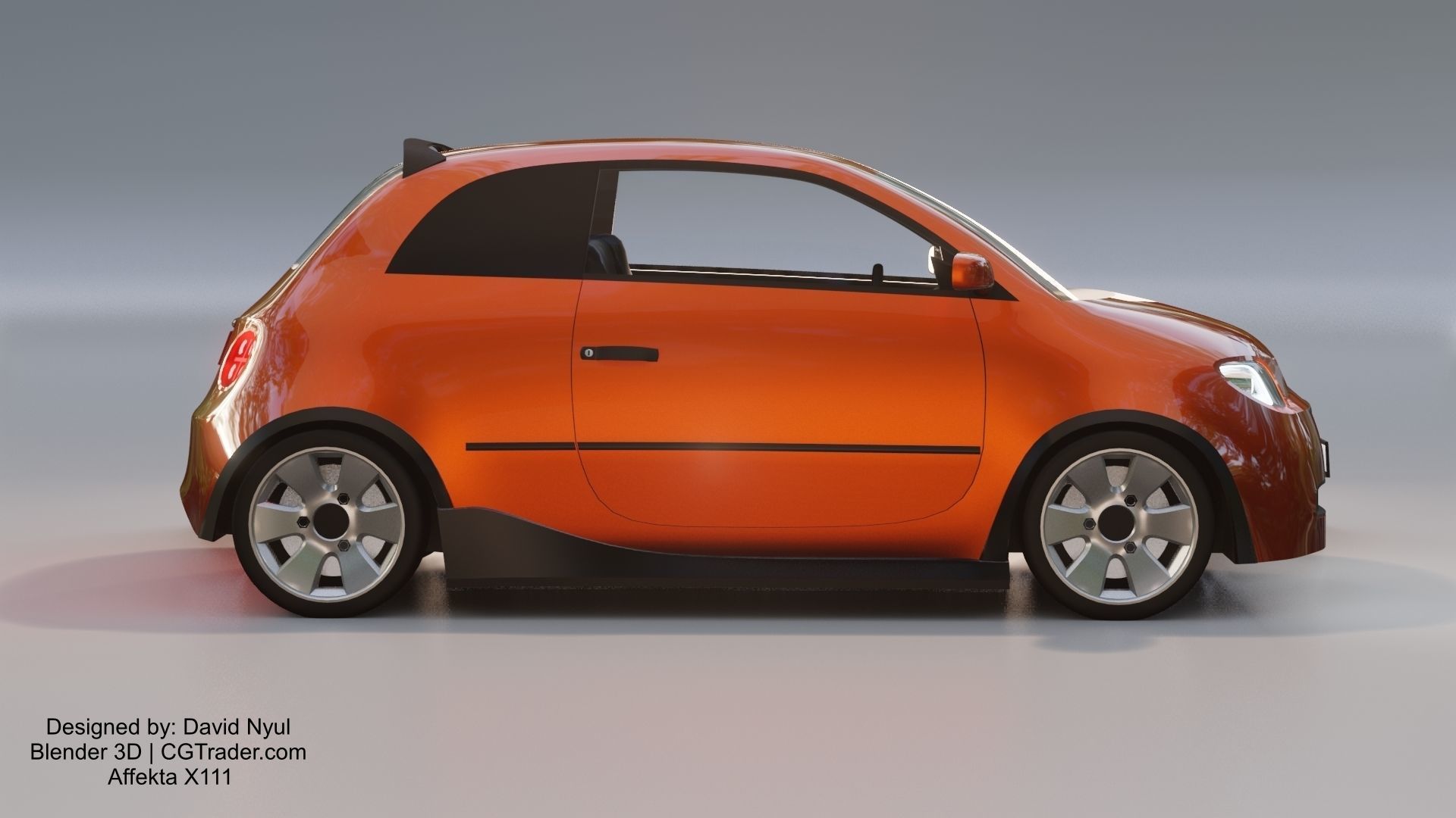 Affekta X111 Concept Low-Poly game ready tuning rally sport car Low-poly 3D model_9