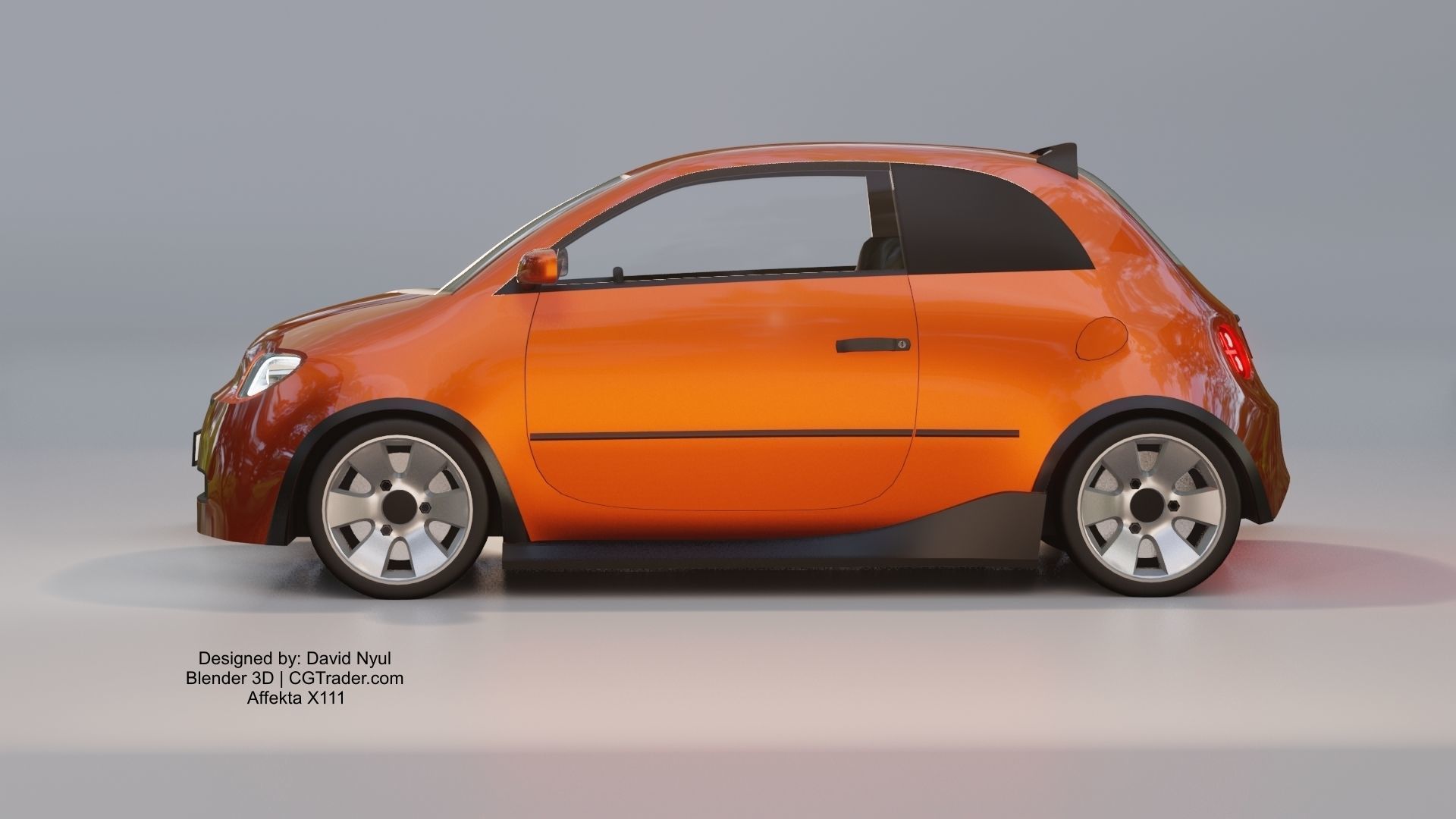 Affekta X111 Concept Low-Poly game ready tuning rally sport car Low-poly 3D model_4