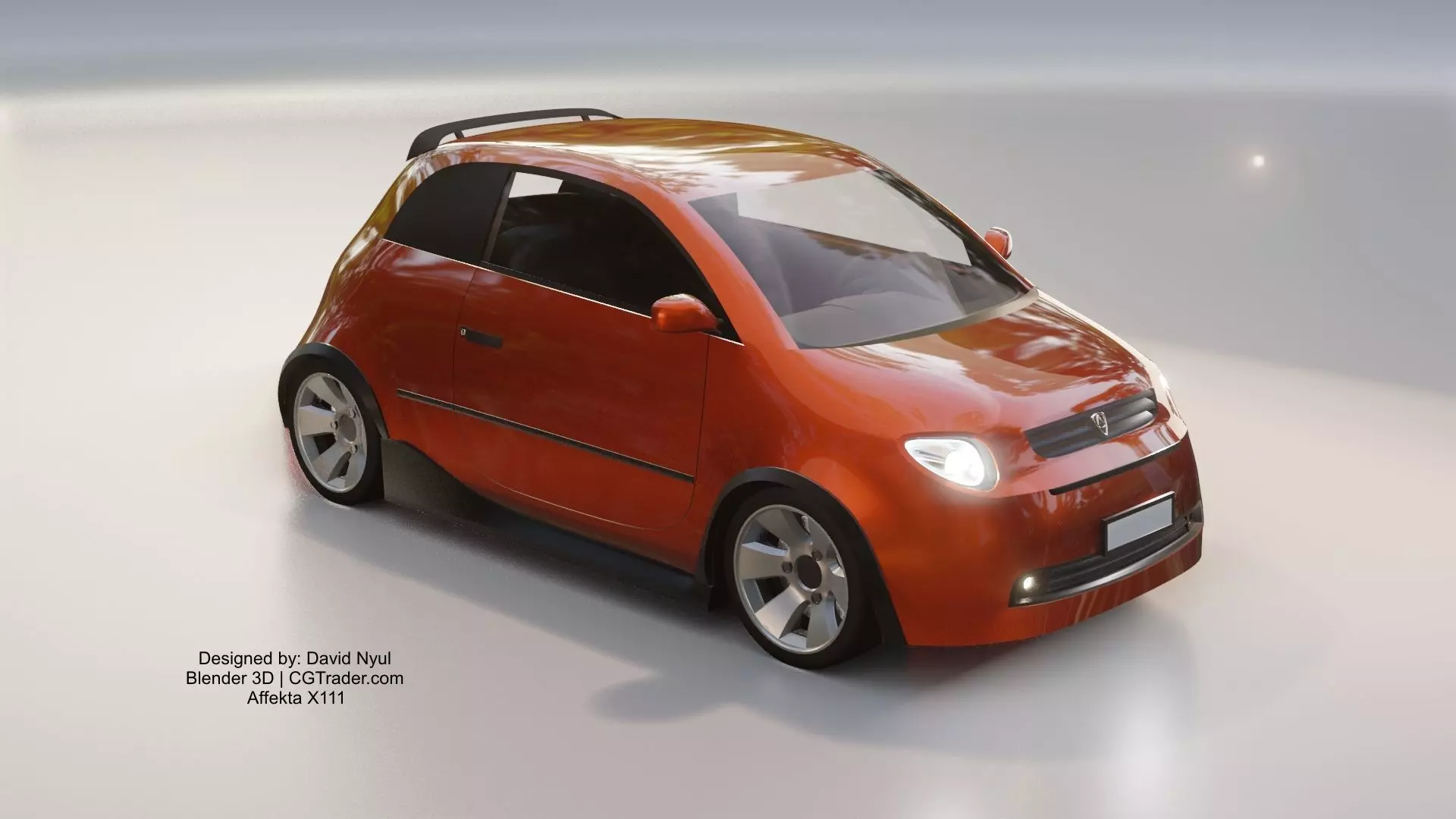 Affekta X111 Concept Low-Poly game ready tuning rally sport car Low-poly 3D model_0