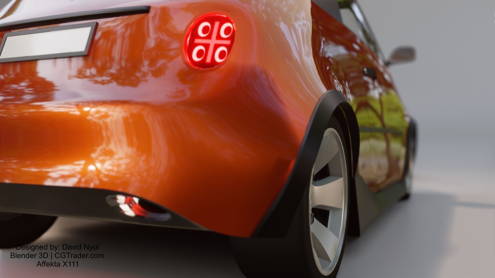 Affekta X111 Concept Low-Poly game ready tuning rally sport car Low-poly 3D model_8